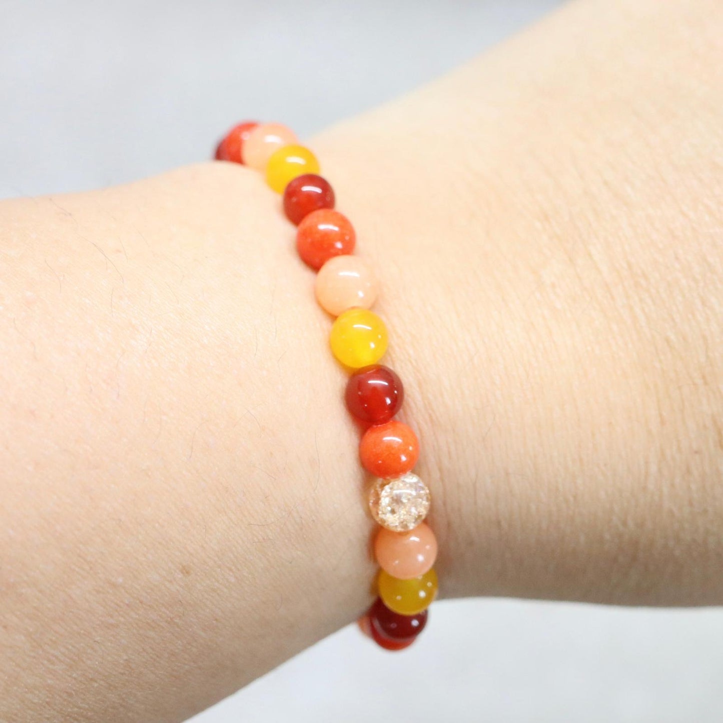 SIENNA SUNSET | Natuursteen armband mix | 6mm | Small Fit