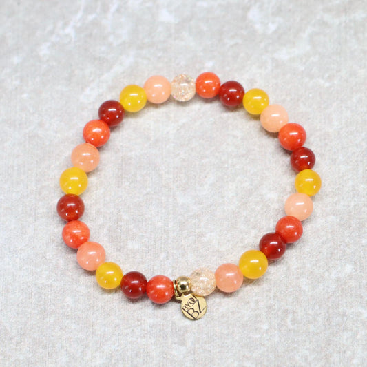 SIENNA SUNSET | Natuursteen armband mix | 6mm | Small Fit