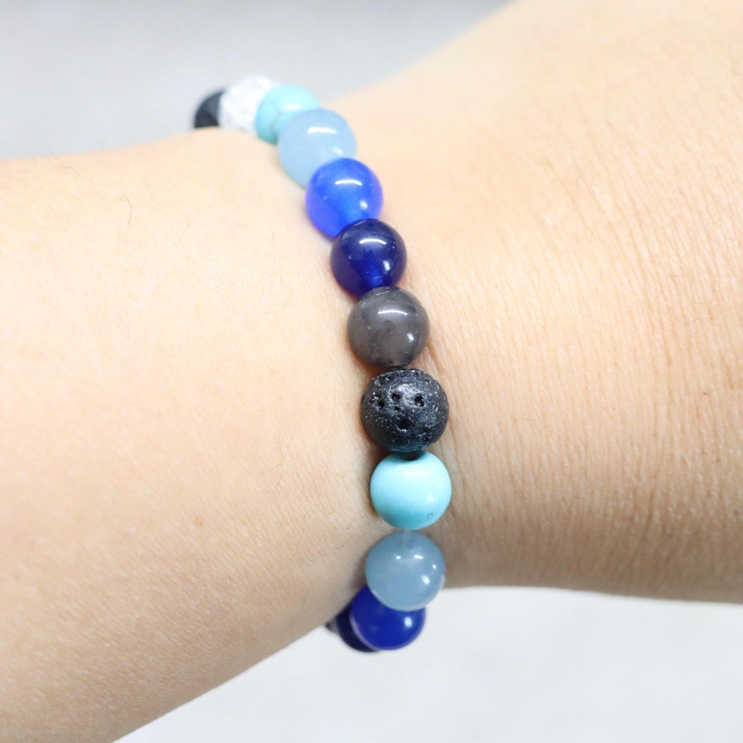 REYKJAVIK WAVES | Natuursteen armband mix | 8mm | Small Fit