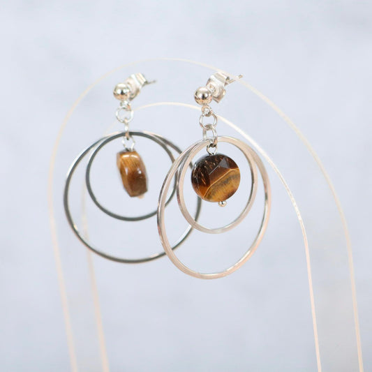 SERENGETI GOLD | Oorbellen | Tijgeroog
