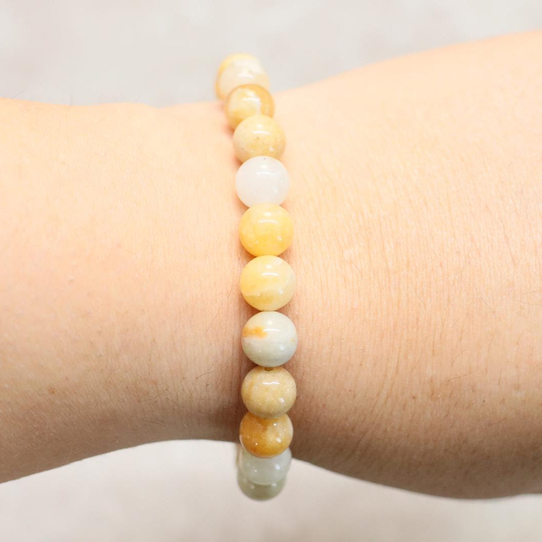 TUSCAN HONEY | Jade armband | 8mm | Relaxed Fit
