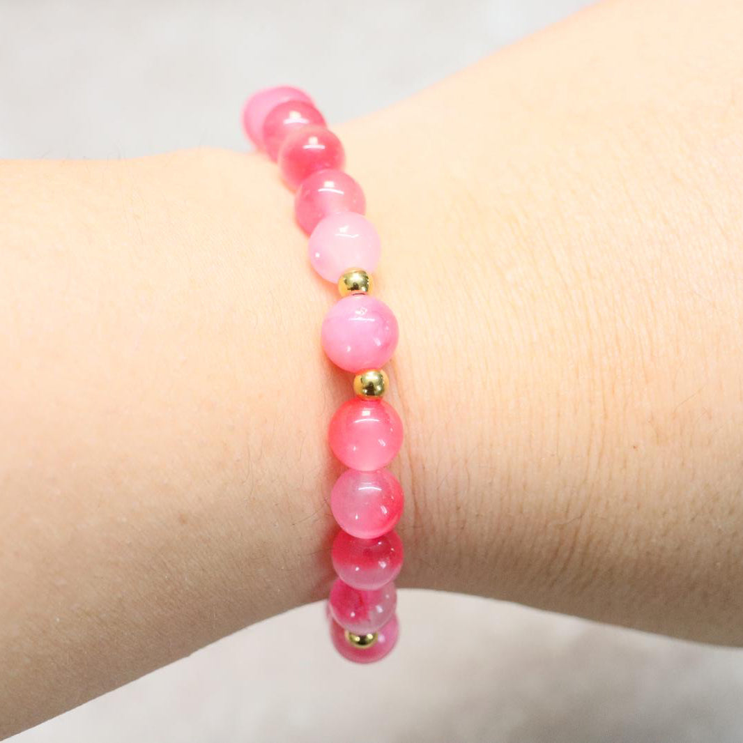 JAIPUR BLOOM | Agaat armband | 8mm | Relaxed Fit
