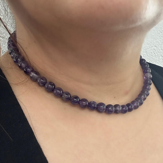 CLASSIC Amethist | Ketting | 8mm | Magneetsluiting | 45cm