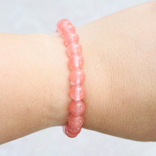 CLASSIC WATERMELOENKWARTS | Watermeloenkwarts armband | 8 mm | Normal Fit