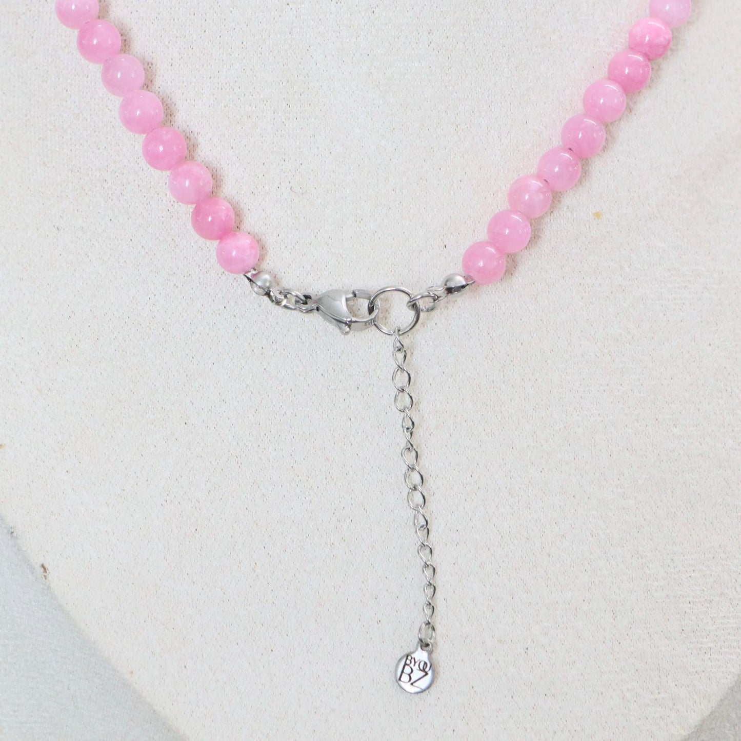 MALIBU PINK | Roze jade ketting | 6mm