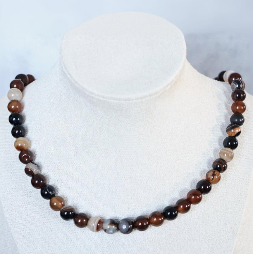 KALAHARI DUSK | Agaat ketting | 8mm | ca. 40cm