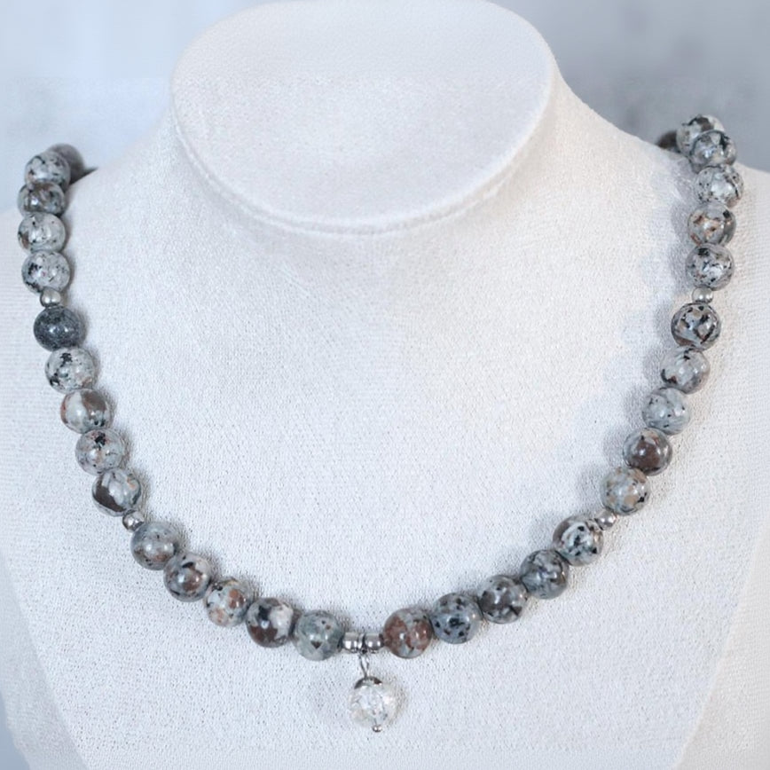 MARBLE PEAK | Syeniet ketting | 8mm | ca. 40cm