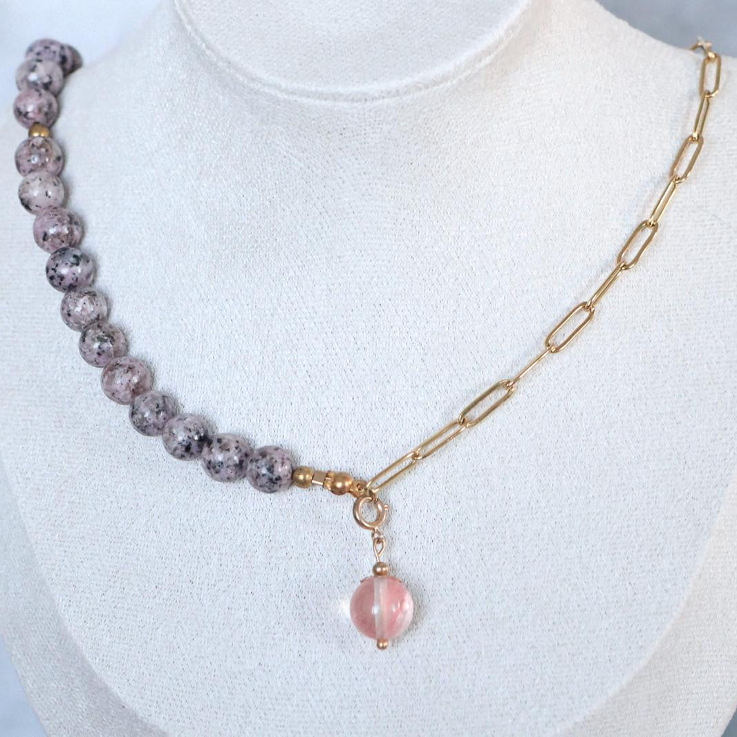 WHISPERS OF SEQUOIA | Graniet ketting | 8mm | ca. 40cm