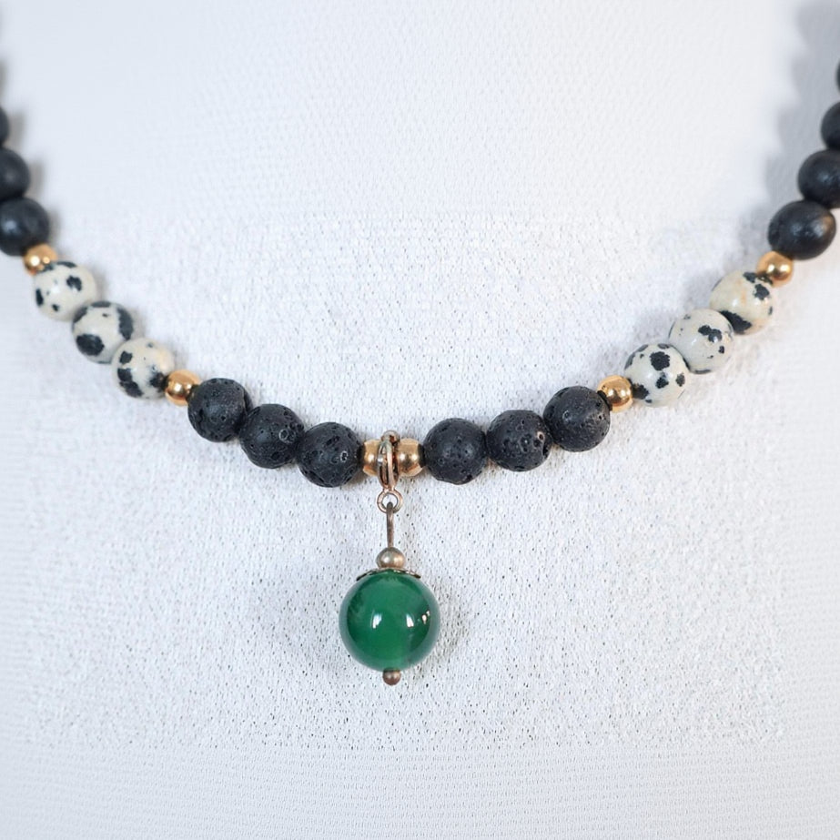 THE WHISTLERS CREST | Natuursteen ketting mix | 6mm | ca. 40cm