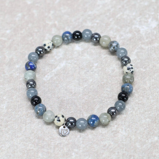 BANFF GLACIER | Natuursteen armband mix | 6mm | Normal Fit