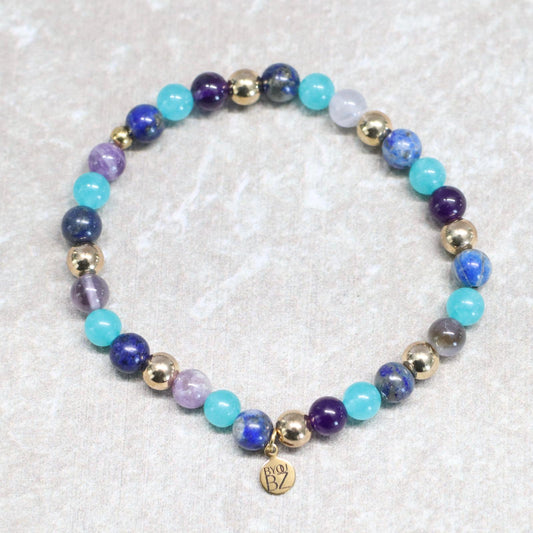 MAUI MOONRISE | Natuursteen armband mix | 6mm | Normal Fit