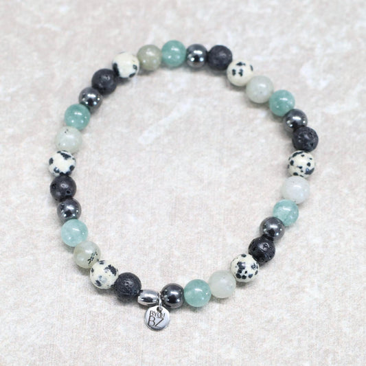 HOKKAIDO MIST | Natuursteen armband mix | 6mm | Normal Fit