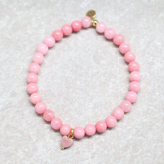 PALM SPRINGS LOVE | Rhodoniet armband | 6mm | Normal Fit