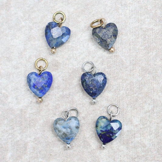Bedel | Natuursteen | Lapis lazuli hartje | Goud