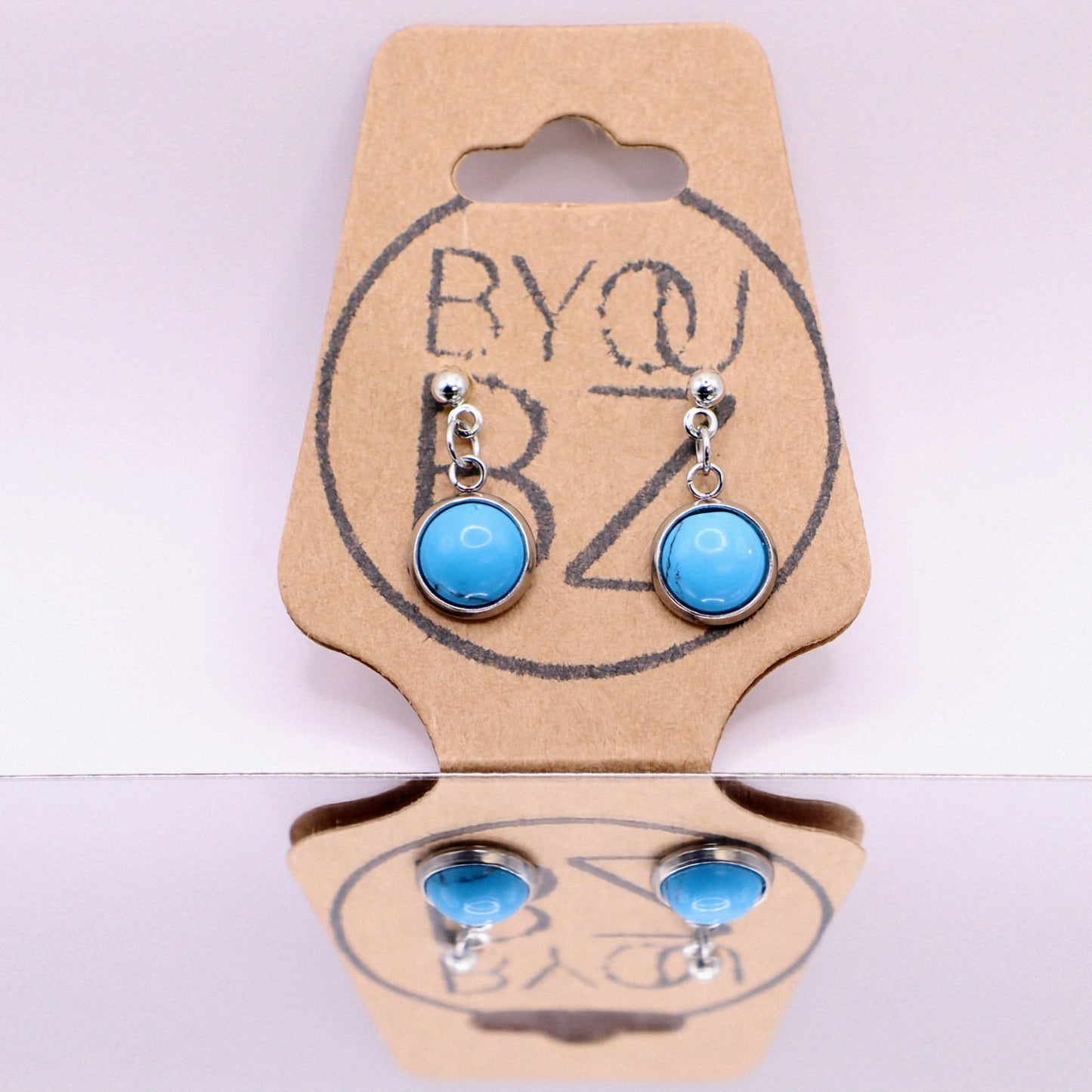 OCEAN DROP | Oorbellen | turquoise | howliet | rvs