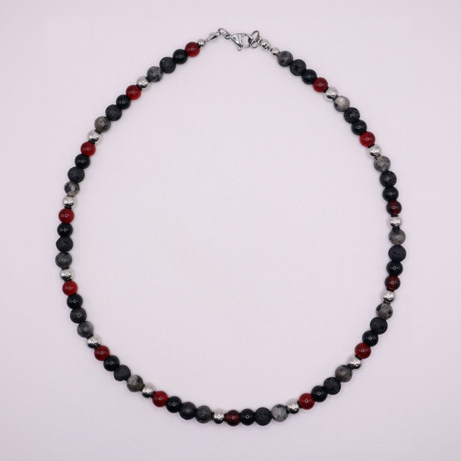 ETNA NIGHTS | Natuursteen ketting mix | 6mm | ca. 40 cm