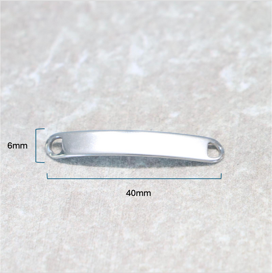 Naamplaatje 6mm x 40mm