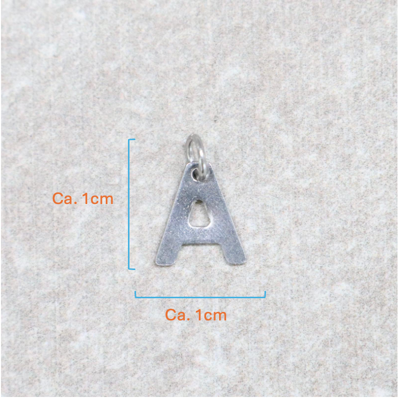 Bedel | Roestvrijstaal | Letter A | Zilver