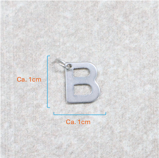 Bedel | Roestvrijstaal | Letter B | Zilver