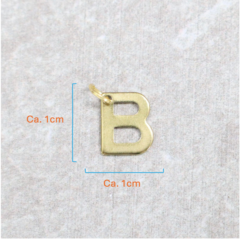 Bedel | Roestvrijstaal | Letter B | Goud