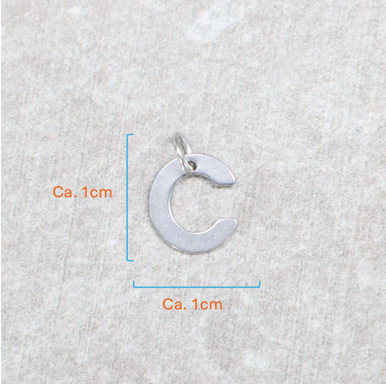 Bedel | Roestvrijstaal | Letter C | Zilver