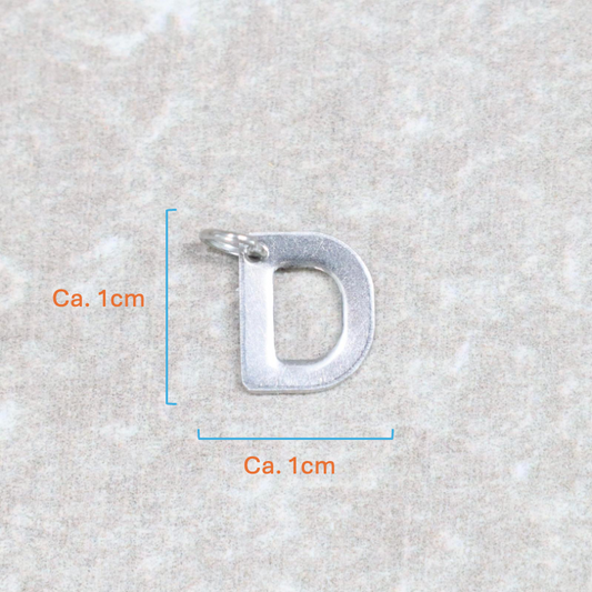 Bedel | Roestvrijstaal | Letter D | Zilver