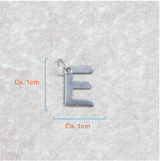 Bedel | Roestvrijstaal | Letter E | Zilver