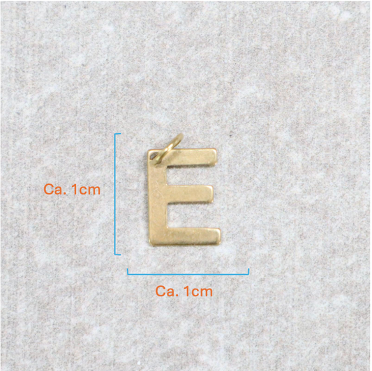 Bedel | Roestvrijstaal | Letter E | Goud | Zilver