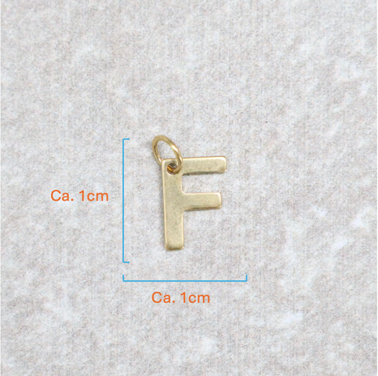 Bedel | Roestvrijstaal | Letter F | Goud