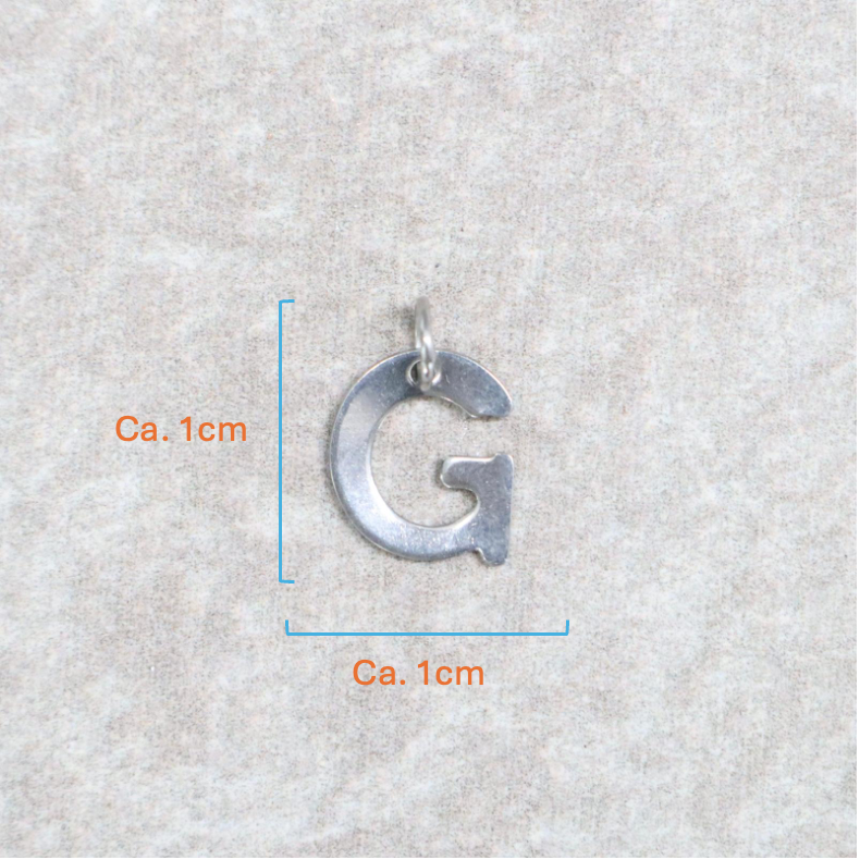 Bedel | Roestvrijstaal | Letter G | Zilver