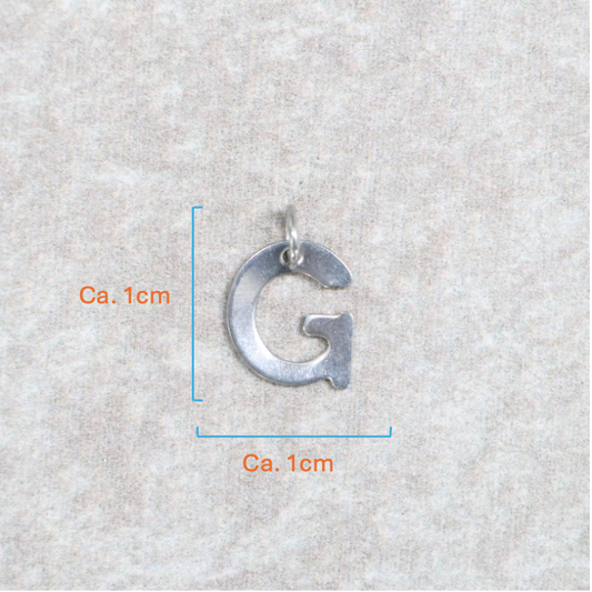 Bedel | Roestvrijstaal | Letter G | Zilver