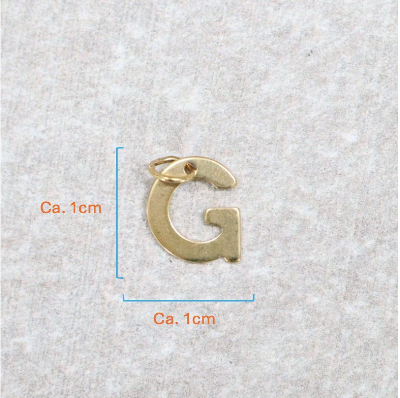 Bedel | Roestvrijstaal | Letter G | Goud