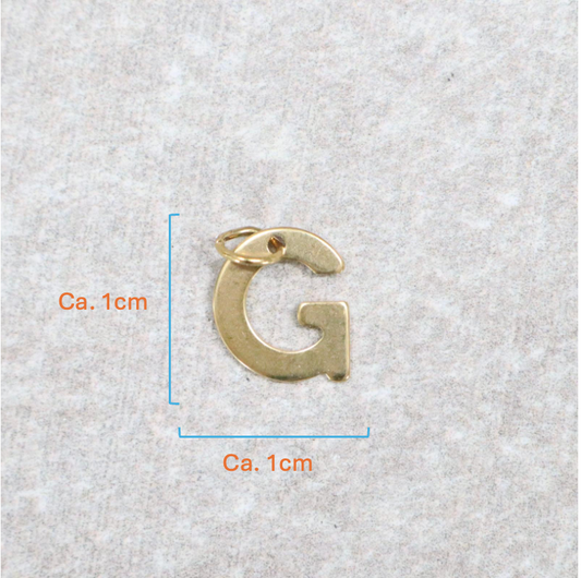 Bedel | Roestvrijstaal | Letter G | Goud