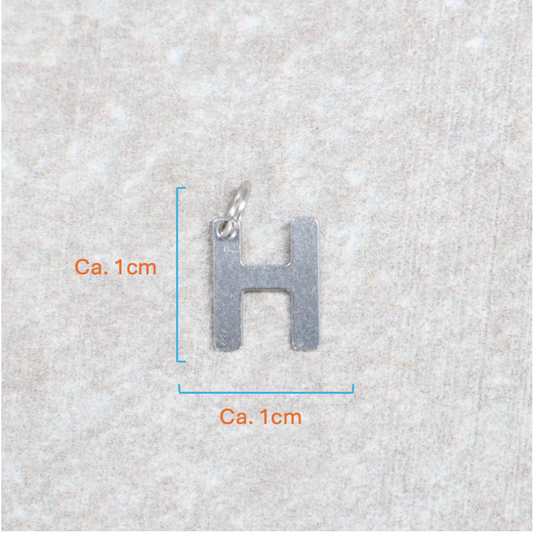 Bedel | Roestvrijstaal | Letter H | Zilver