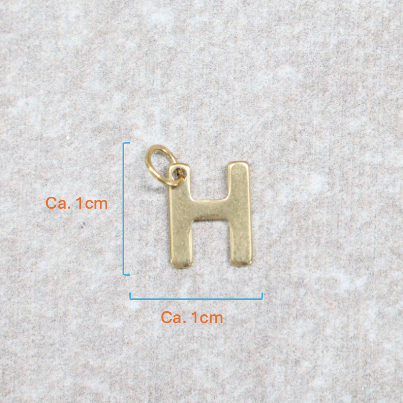Bedel | Roestvrijstaal | Letter H | Goud