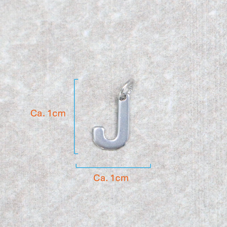 Bedel | Roestvrijstaal | Letter J | Zilver