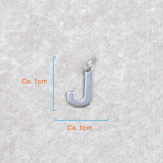Bedel | Roestvrijstaal | Letter J | Zilver