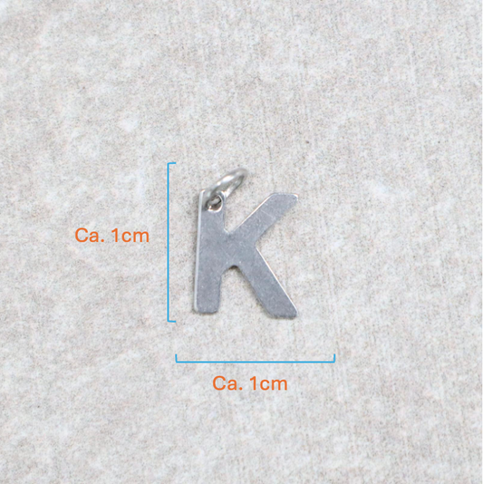 Bedel | Roestvrijstaal | Letter K | Zilver