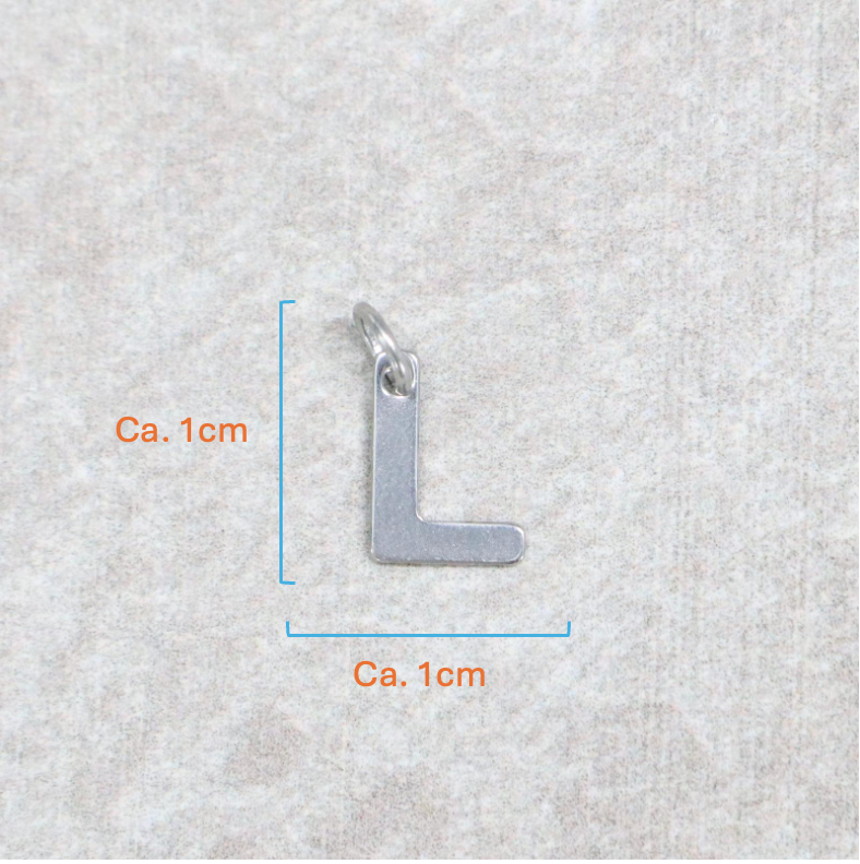 Bedel | Roestvrijstaal | Letter L | Zilver