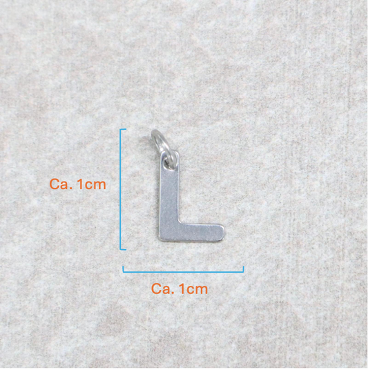 Bedel | Roestvrijstaal | Letter L | Zilver