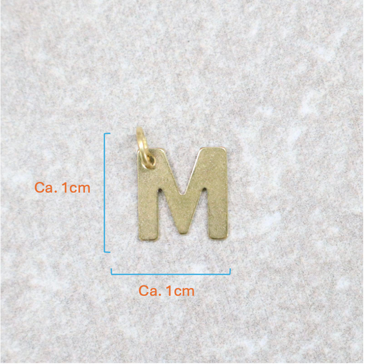 Bedel | Roestvrijstaal | Letter M | Goud