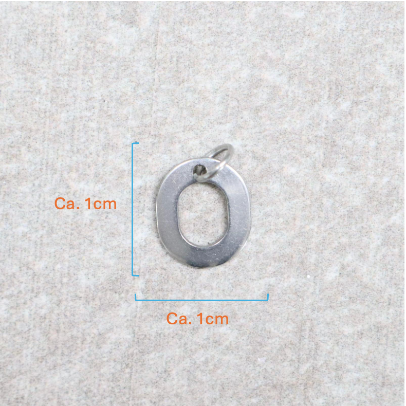 Bedel | Roestvrijstaal | Letter O | Zilver