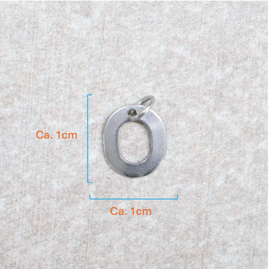 Bedel | Roestvrijstaal | Letter O | Zilver