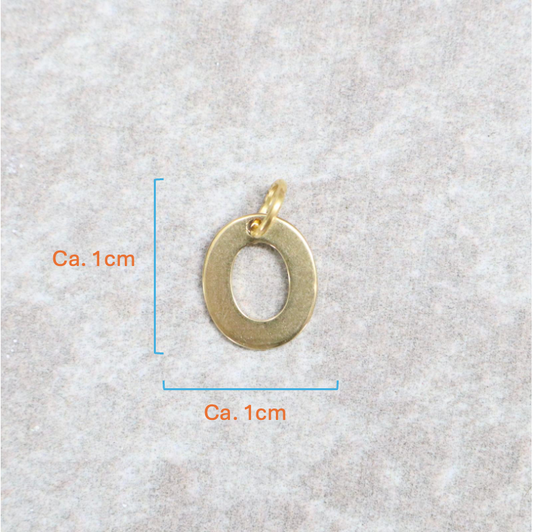 Bedel | Roestvrijstaal | Letter O | Goud