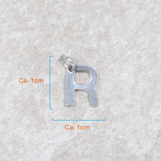 Bedel | Roestvrijstaal | Letter R | Zilver