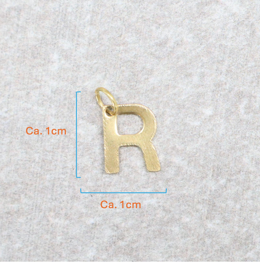 Bedel | Roestvrijstaal | Letter R | Goud