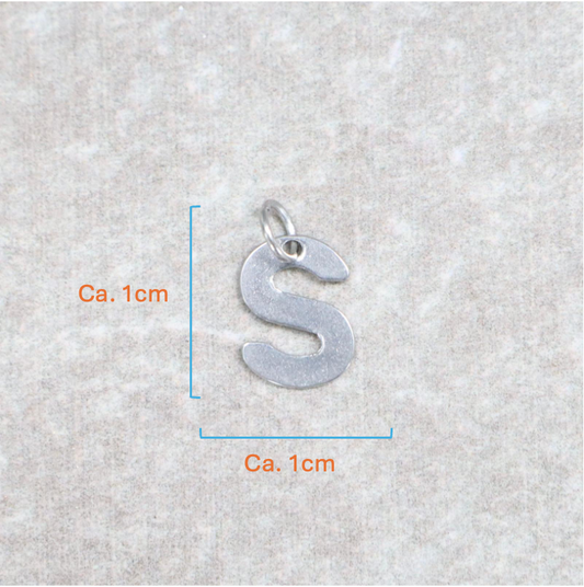 Bedel | Roestvrijstaal | Letter S | Zilver