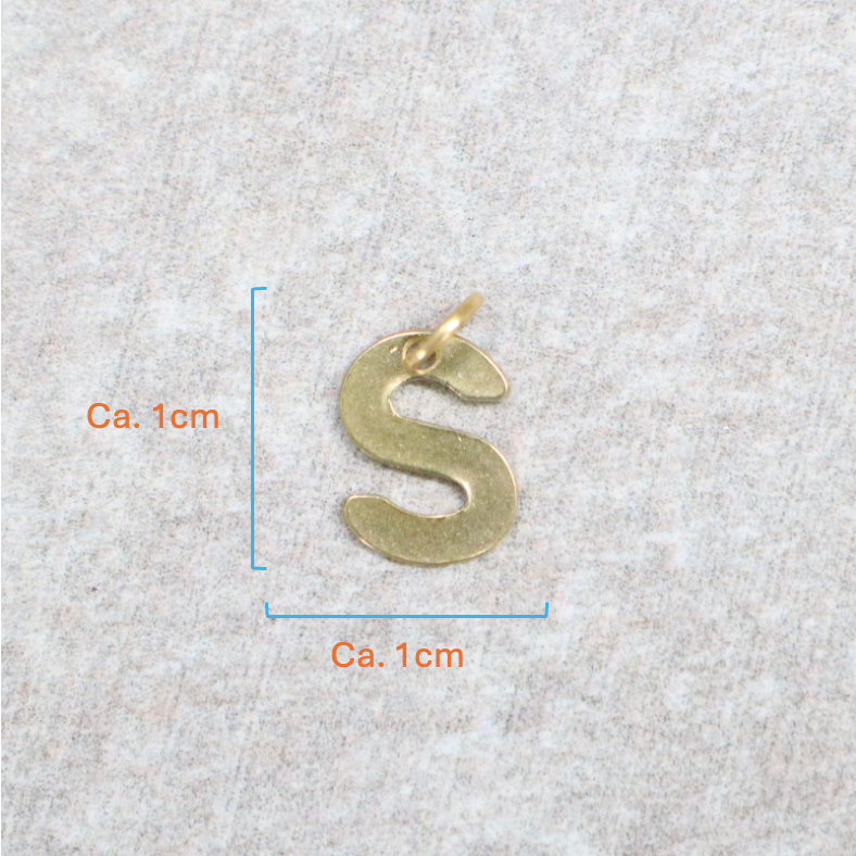 Bedel | Roestvrijstaal | Letter S | Goud