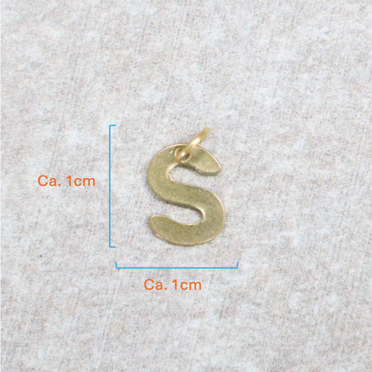 Bedel | Roestvrijstaal | Letter S | Goud
