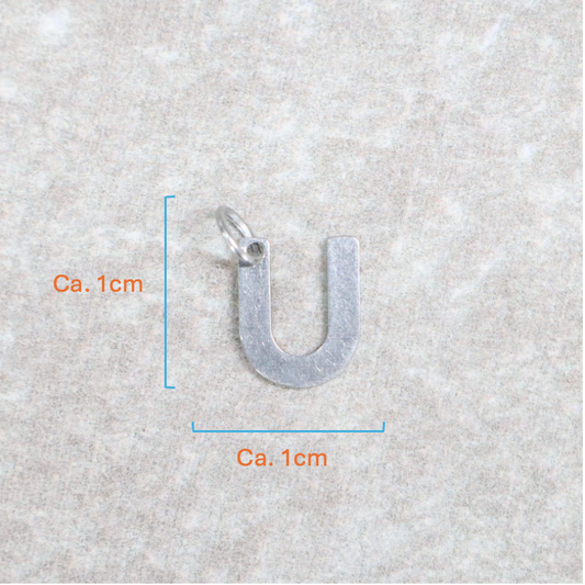 Bedel | Roestvrijstaal | Letter U | Zilver